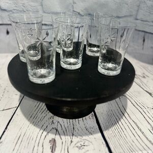 Vintage Glass Fostoria Starburst Tumbler set of 6